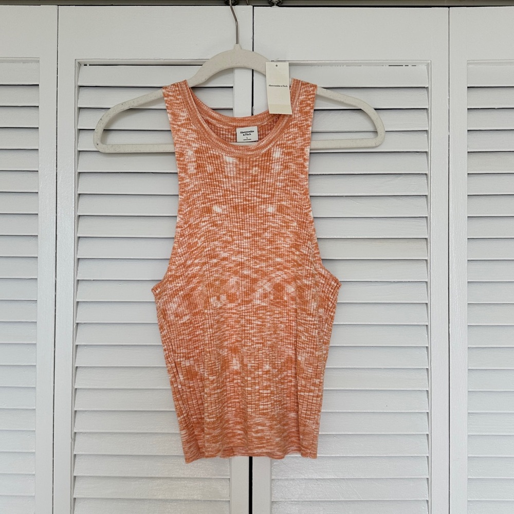 A&F Orange Rib-Knit Tank Top